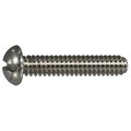 Midwest Fastener #10-24 x 1 in Slotted Round Machine Screw, Plain Stainless Steel, 100 PK 04885